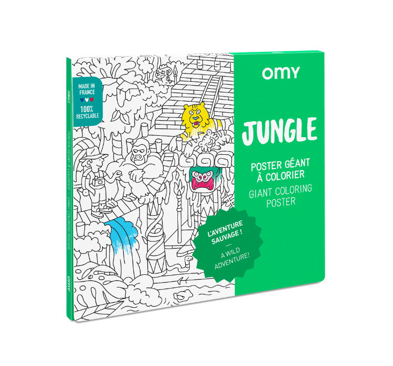 Image de  Poster à colorier jungle 100 x 70 cm 