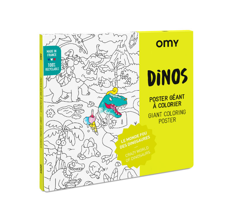 Image de  Poster à colorier dinos 100 x 70 cm 