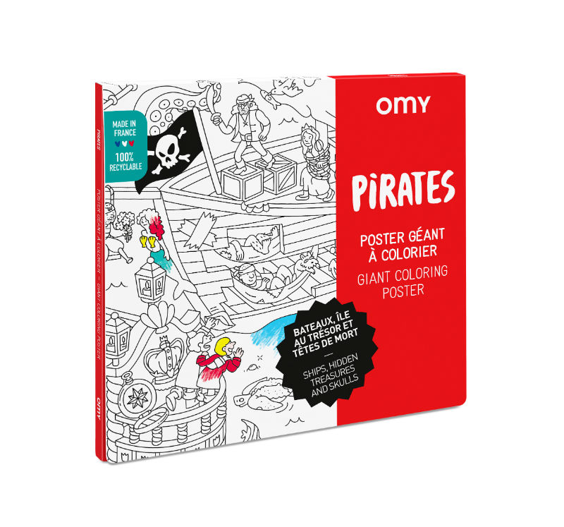 Image de  Poster à colorier pirates 100 x 70 cm 