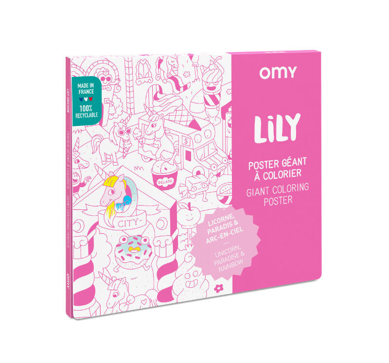 Image de  Poster à colorier lily licorne 100 x 70 cm 