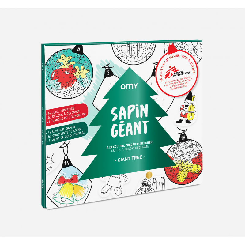 Image de  Poster a colorier sapin 100 x 70 cm 