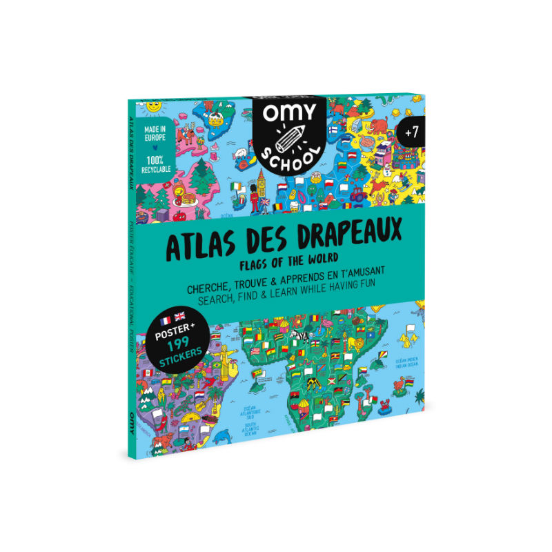 Image de  Omy school  atlas drapeaux 