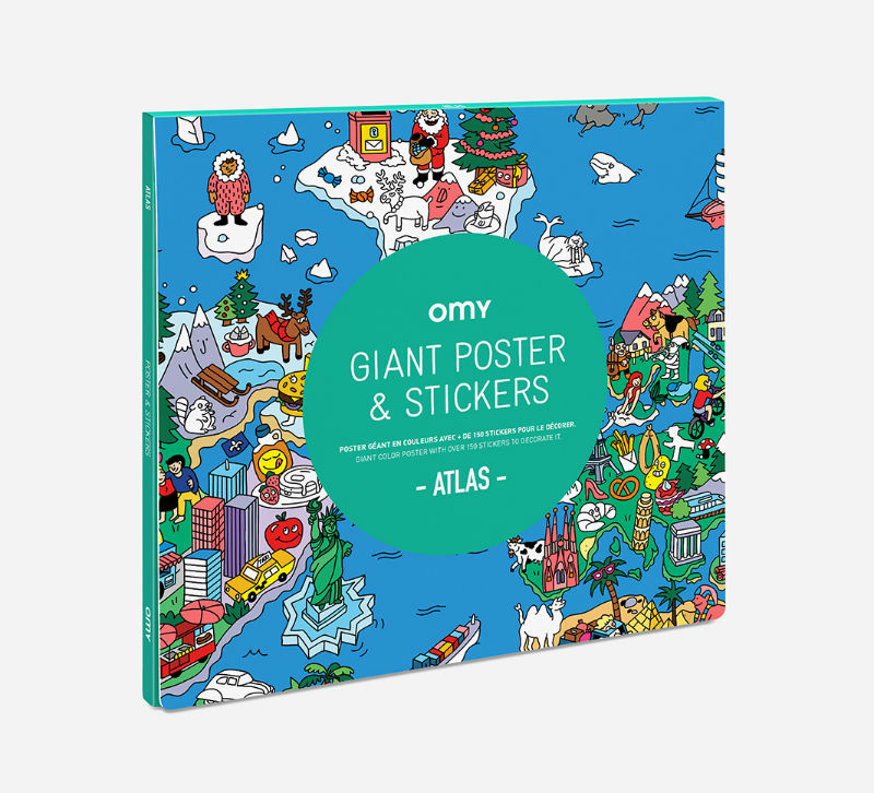 Image de  Poster & stickers atlas 100 x 70 cm 
