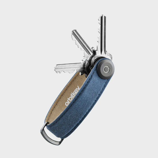 Image de  Organisateur de clés Waxed canvas bleu marine 