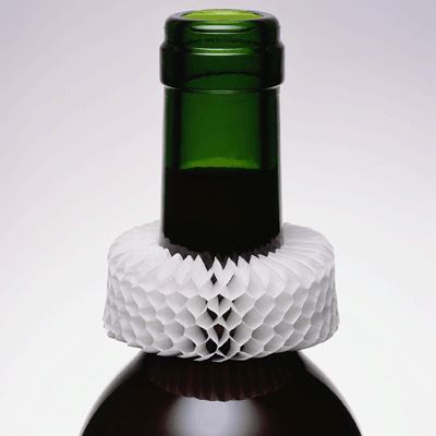Image de  Colerette a bouteille drip ruff blanc 