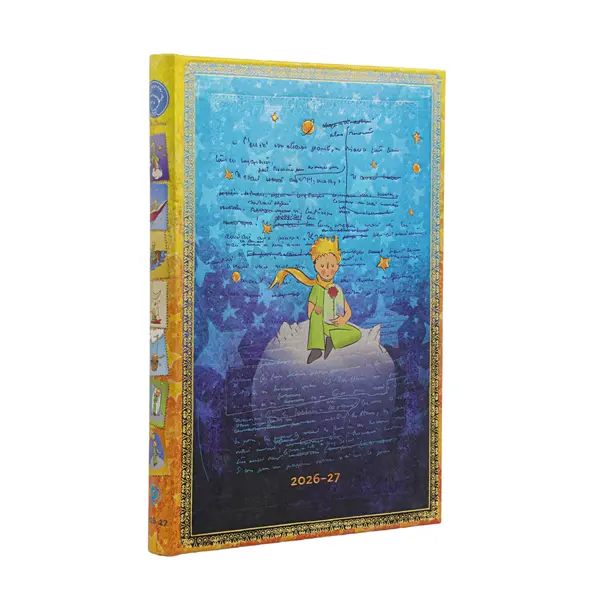 Ref. PAP20265, Agenda Midi Saint - Exupéry, Le Petit Prince - 1 semaine / 2 pages - Horizontale - 2026 - 2027, marque PAPERBLANKS