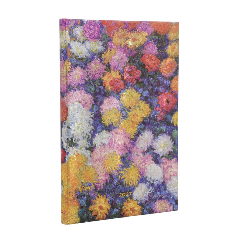 Ref. PAP20524, Agenda les chrysanthèmes de Monet - Mini - Verticale - 1 semaine sur 2 pages - 2027, marque PAPERBLANKS