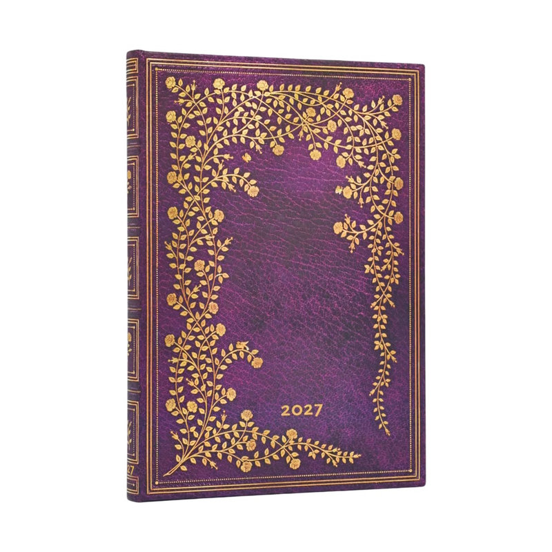 Ref. PAP20685, Agenda New York rose - Midi - Horizontale - 1 semaine sur 2 pages - 2027, marque PAPERBLANKS