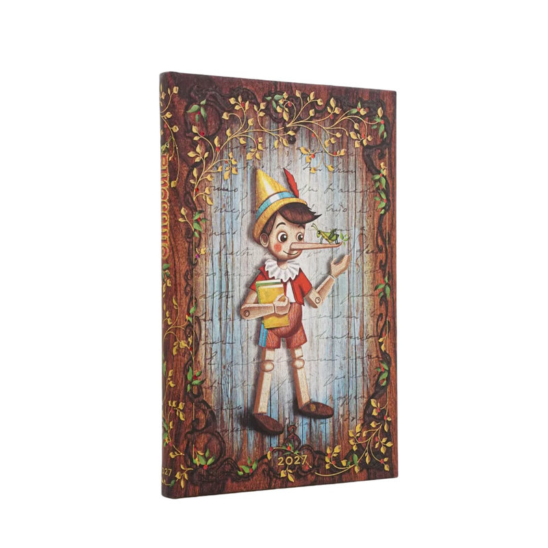 Ref. PAP20920, Agenda Pinocchio - Maxi - Verticale - 1 semaine sur 2 pages - 2027, marque PAPERBLANKS