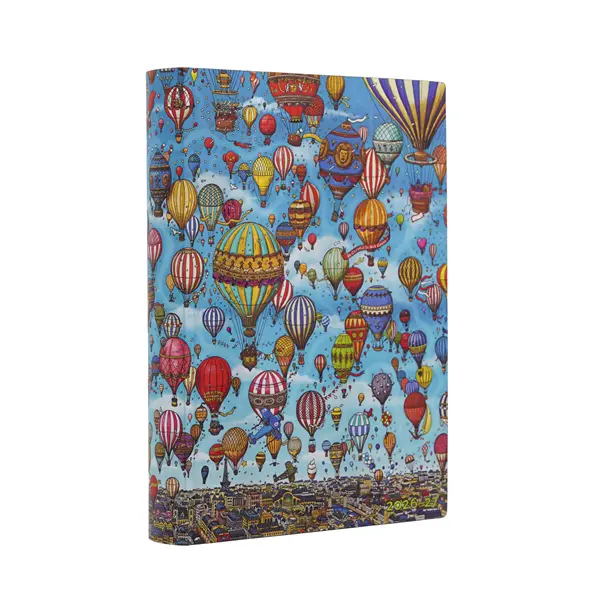 Ref. PAP21101, Agenda souple Midi Fête des ballons - 1 jour / page - 2026 - 2027, marque PAPERBLANKS