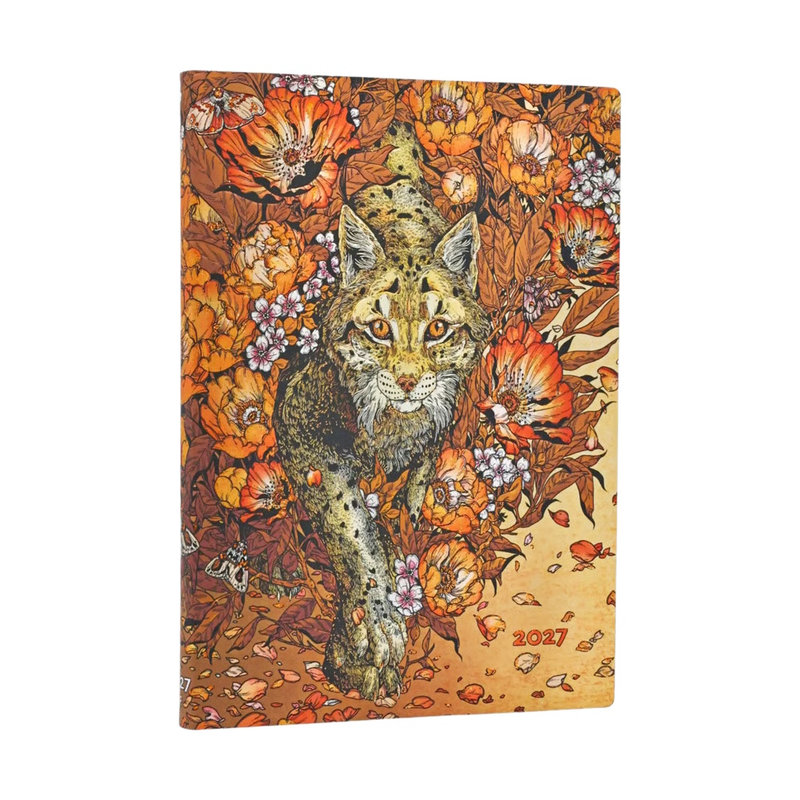 Ref. PAP21347, Agenda souple l'ascension du lynx - Midi - Verticale - 1 semaine sur 2 pages - 2027, marque PAPERBLANKS