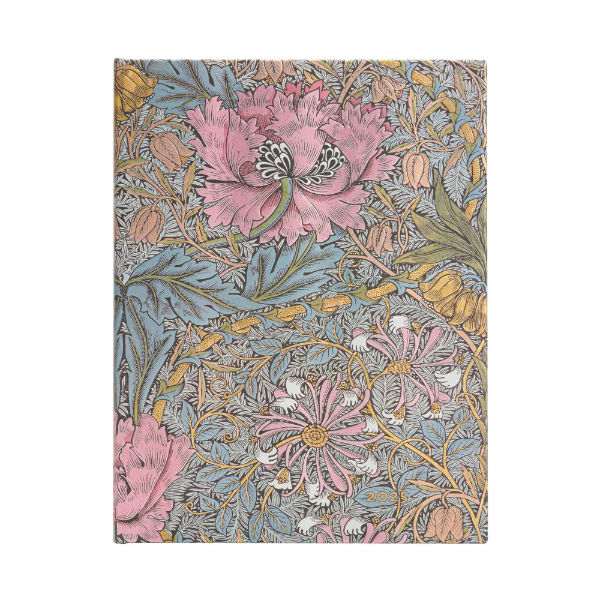 Image de  Agenda Morris Pink Honeysuckle - Ultra - verticale - 1 semaine sur 2 pages - 2025 