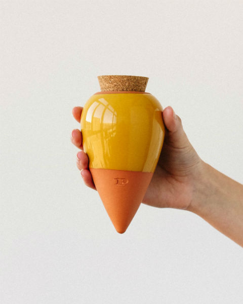 Image de  Pépin. Olla hydratante Jaune moutarde 