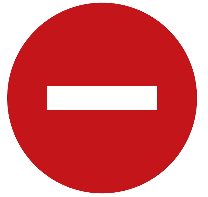 Image de  Sens interdit stickers sol Ø 45 cm 