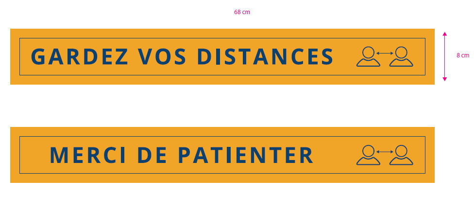 Image de  Lot de 4 bandes de signalisation de sol  