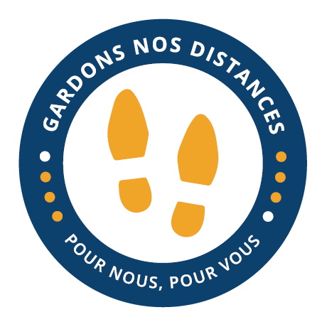 Image de  Lot de 10 stickers pour sol gardons nos dist 30cm 