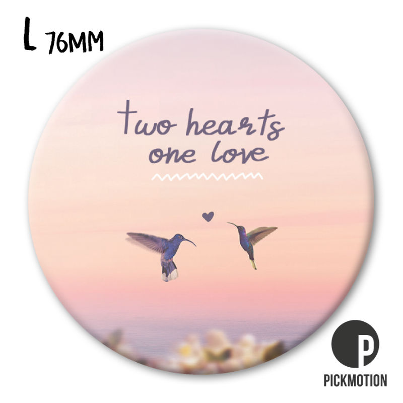 Ref. PICMB0329EN, Magnet diam 76mm 2 hearts