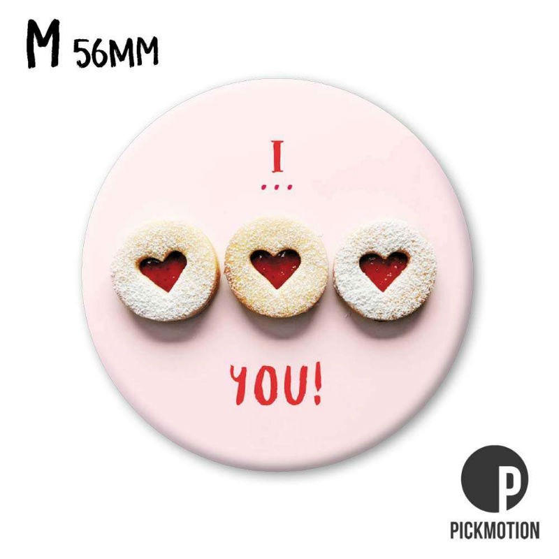 Image de  Magnet diam 56mm  i <3 <3 <3 you 
