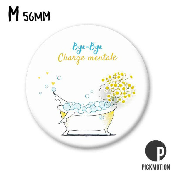 Ref. PICMM1380FR, Magnet diam 56mm bye bye charge mentale bathtub