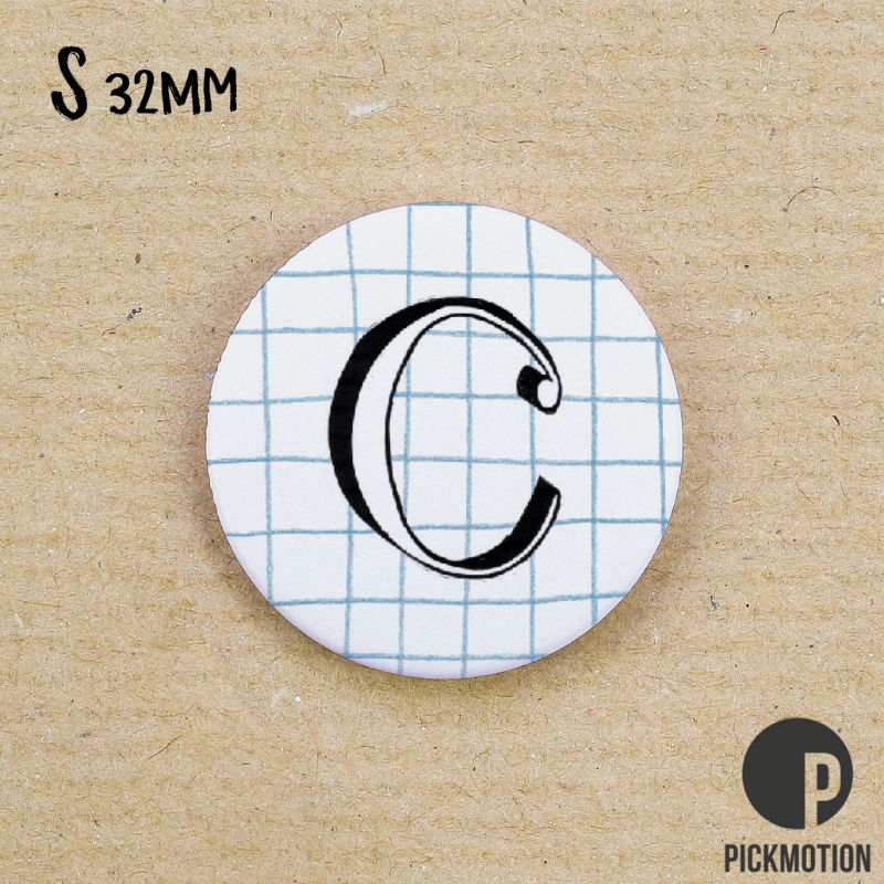 Image de  Magnet diam 32mm linocut c 