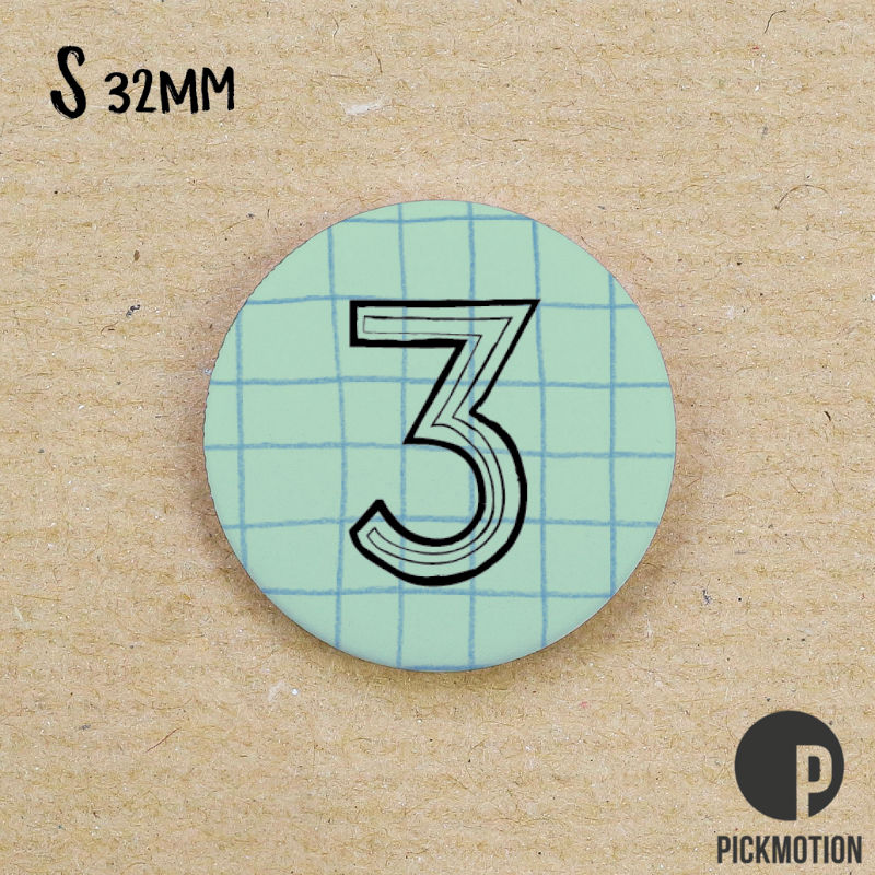 Image de  Magnet diam 32mm linocut 3 