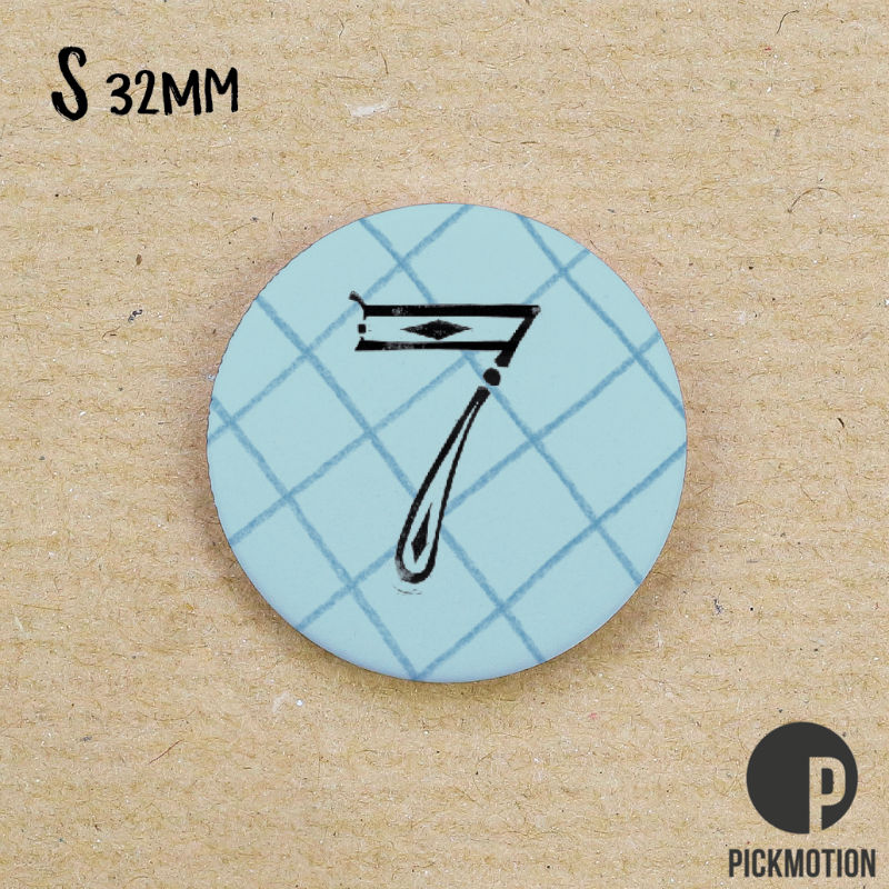 Image de  Magnet diam 32mm linocut 7 