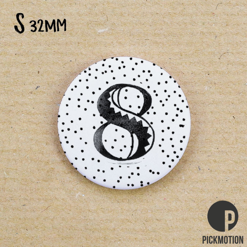 Image de  Magnet diam 32mm linocut 8 