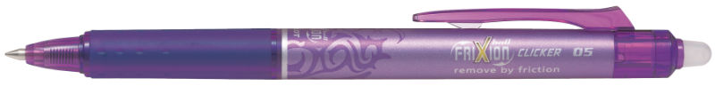 Image de  Roller effaçable Frixion Ball Clicker pointe fine violet 