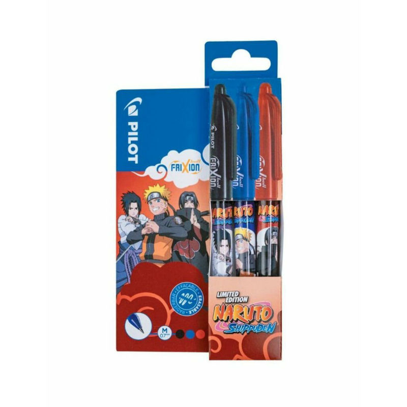 Image de  Pochette 3 Frixion ball 0,7 Naruto - noir, bleu, rouge 