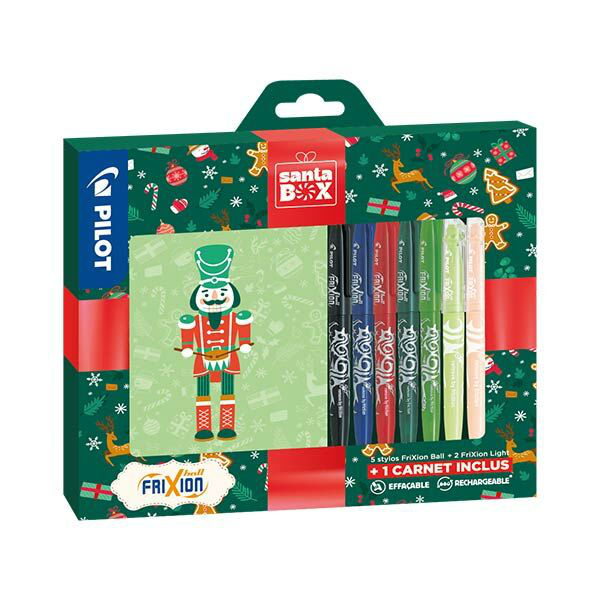 Image de  Coffret Santa 5 rollers et 2 surligneurs Frixion 