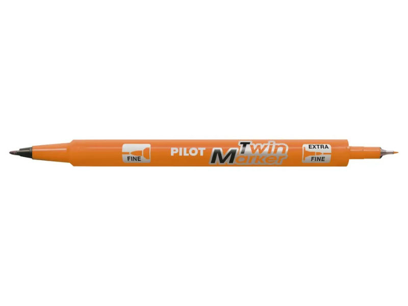 Image de  Twin marker - marqueur - orange - begreen - pointe extra fine / fine 