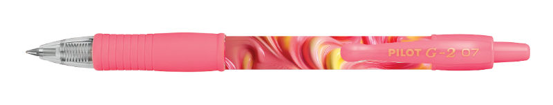 Image de  Stylo bille rétractable Pilot G-2 Flow rose - encre bleue 