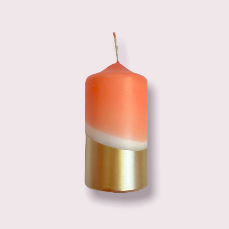 Image de  Bougie Dip Dye automne orange sanguine 