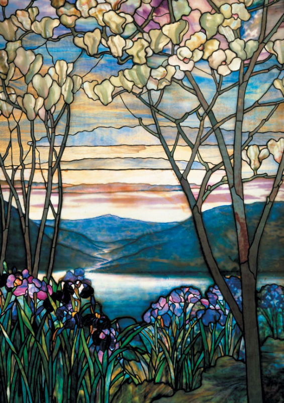 Image de  Puzzle 1000 pièces Tiffany - magnolias et iris 