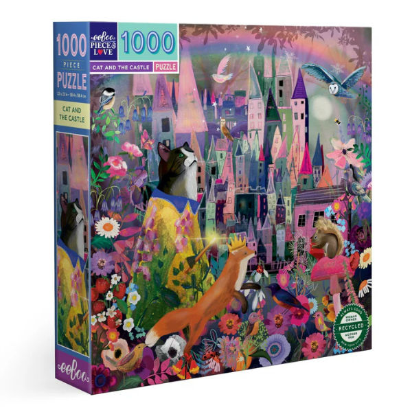 Image de  Puzzle Le chat et le château 1000 pièces 