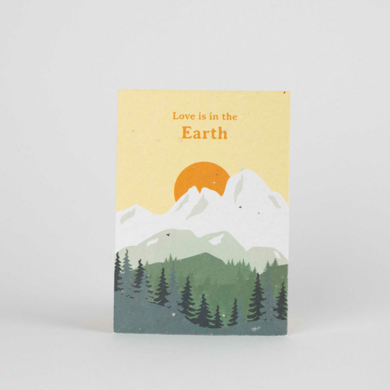 Ref. RESFRST265, Carte plantable - Love is in the earth, marque RESETEA