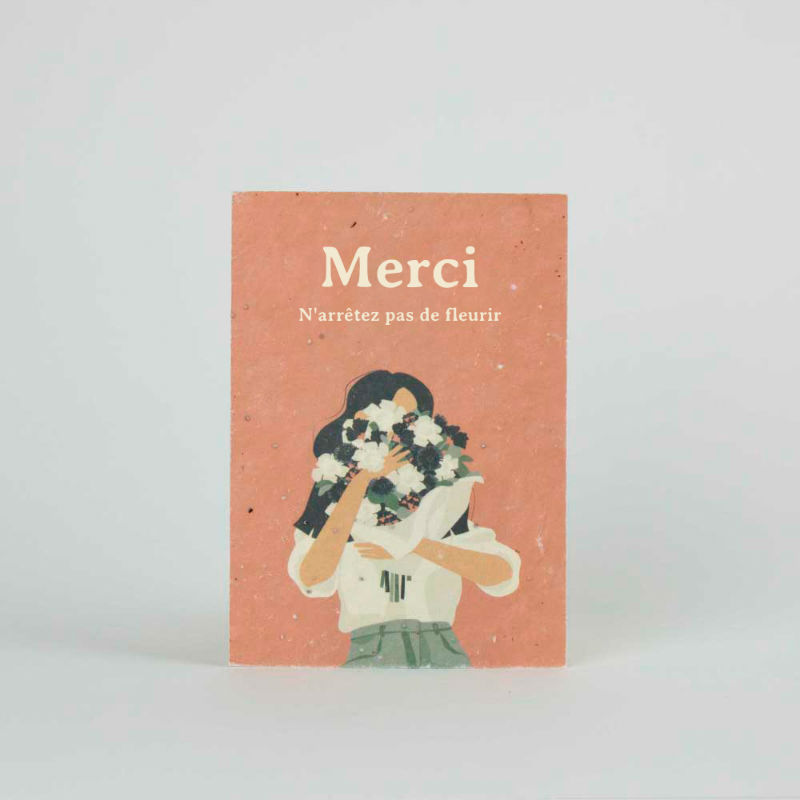Ref. RESFRST268, Carte plantable - Merci, marque RESETEA