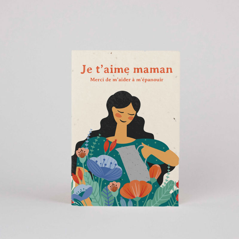 Ref. RESFRST401, Carte plantable - Je t'aime maman, marque RESETEA