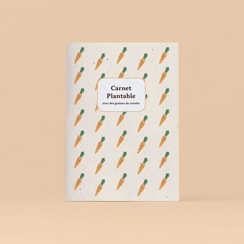 Ref. RESFRST446, Carnet plantable avec des graines de carotte, marque RESETEA
