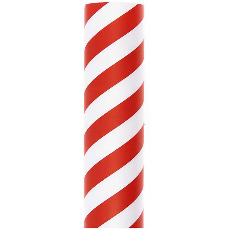 Image de  Rouleau papier kdo 0,70 x 8m rayures rouges 