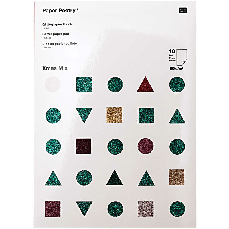 Image de  Bloc 10 feuilles A4 180g paillettes nostalgic 