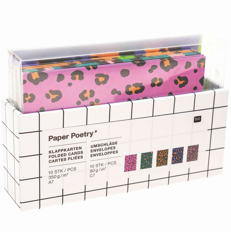 Image de  Paquet 10 env C7 & 10 cartes A7 Acid Leo 