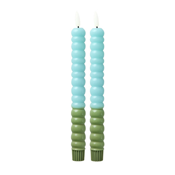 Image de  Set 2 bougies LED menthe 
