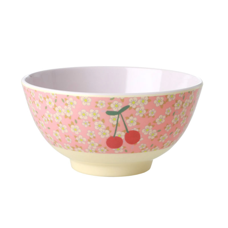 Image de  Bol moyen en mélamine imprimé cerises 