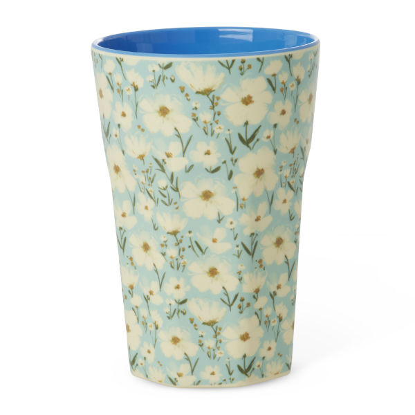 Image de  Grande tasse 400ML menthe imprimé fleurs d'été 