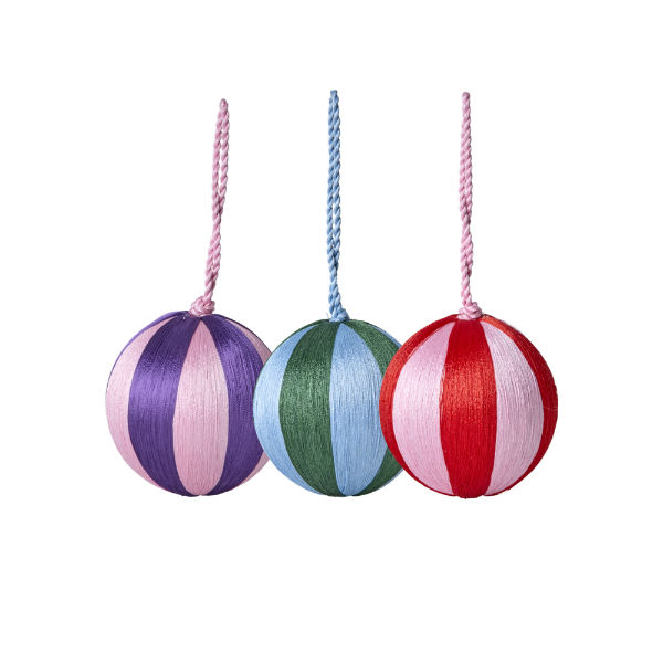 Ref. RICXHAN3ZAW251, Set 3 décorations Noël multicolores, marque RICE