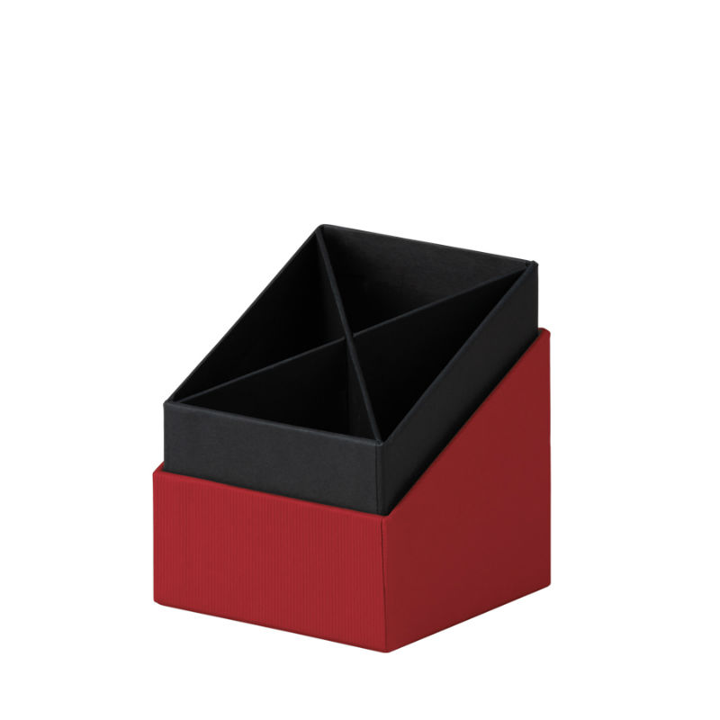 Image de  POT A CRAYONS 4 COMPT ROUGE 
