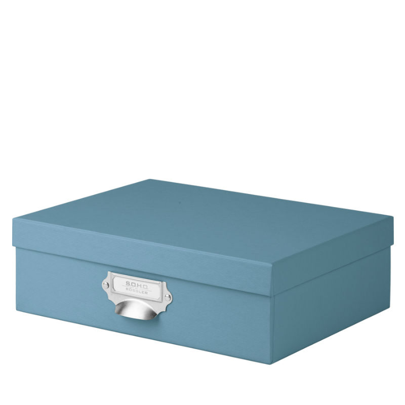 Ref. ROS1343452150, Boite a4 couvercle a/pte etiq denim