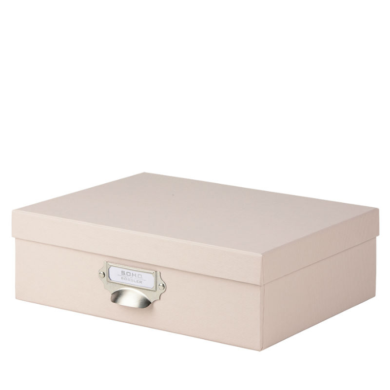 Image de  Boite a4 couvercle a/pte etiq rose poudre 