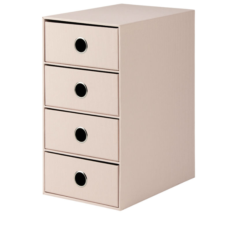 Image de  Box 4 tiroirs soho rose poudre 